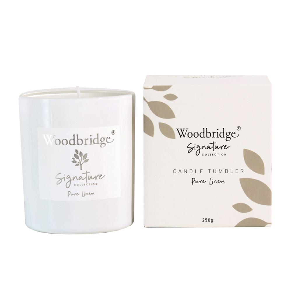 Woodbridge Pure Linen Boxed Tumbler Candle £8.99